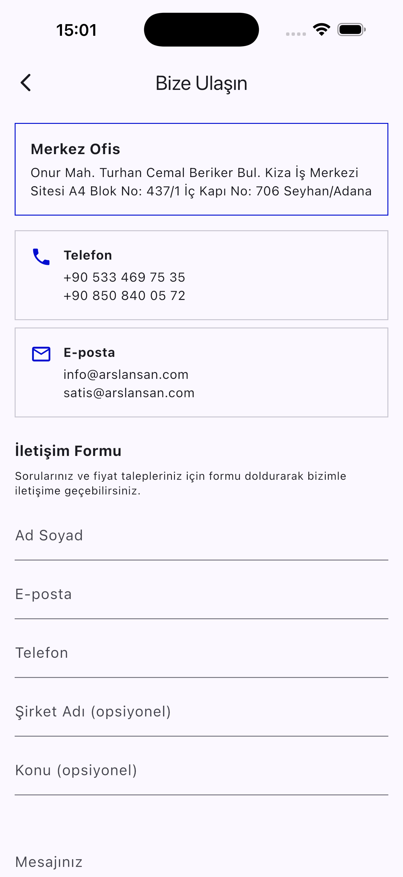 Arslansan Mobil Uygulama ekran 21